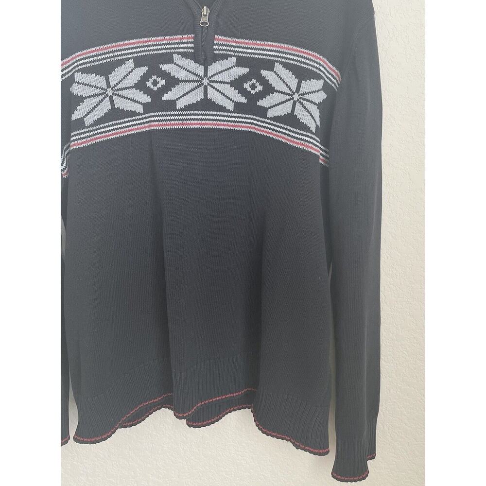 Eddie Bauer Mens TL Blue Snowflake Sweater Long Sleeve Pullover Athleisure - Picture 4 of 12